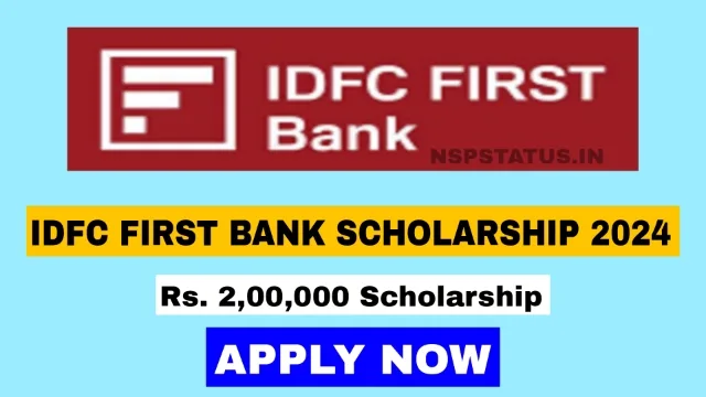 IDFC FIRST Bank Scholarship 2024